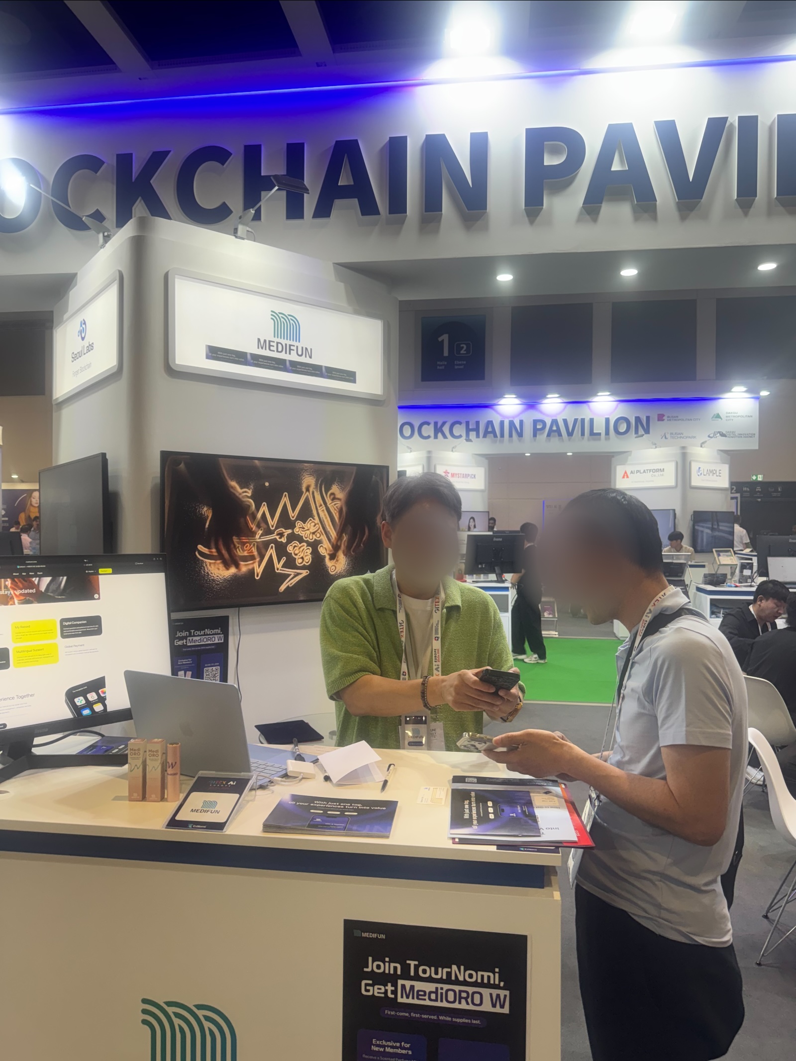GITEX AI EUROPE 2026 · Korea Blockchain Pavilion 현장 사진 4